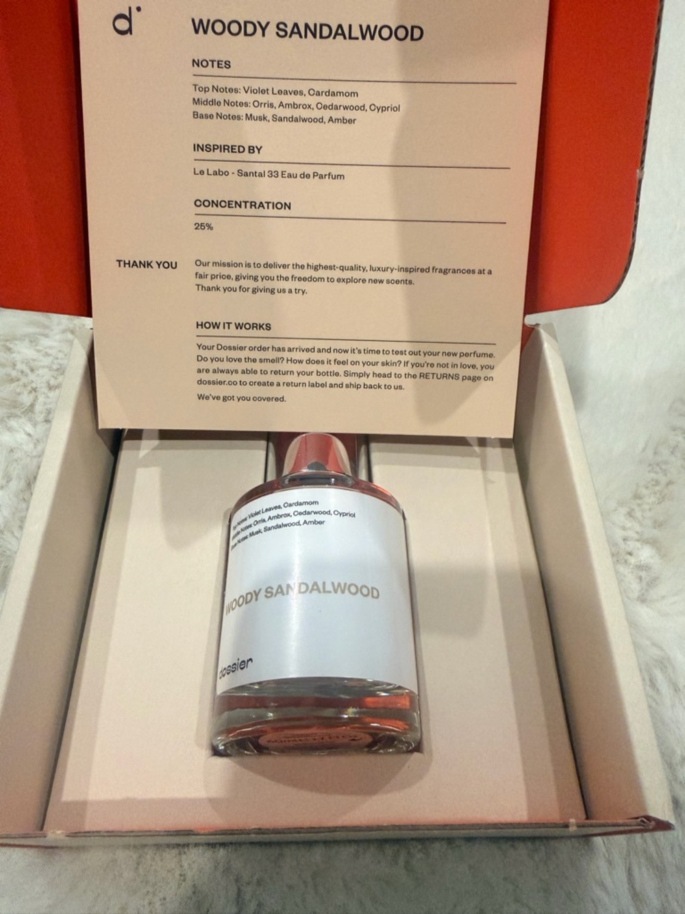 Dossier Woody Sandalwood Perfume